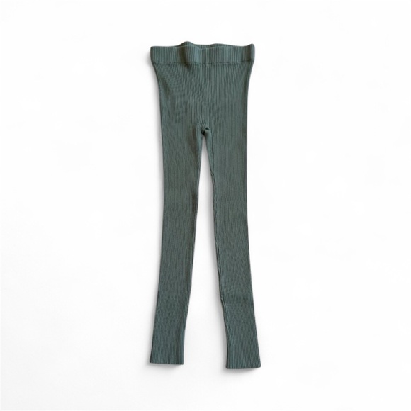LUNYA Cozy Cotton Silk Ribbed Legging Humble Green Pocket High Rise Size S - Picture 4 of 5